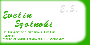 evelin szolnoki business card